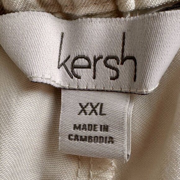 New Kersh Shorts Women's Size XXL Cream Pull On Drawstring Deep Pockets Coastal - Picture 3 of 13